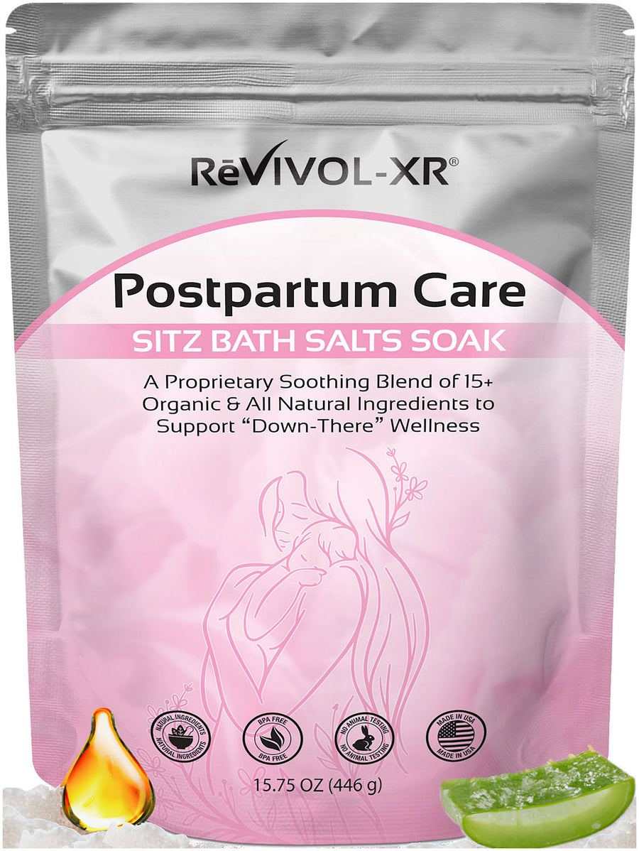 Sitz Bath for Postpartum Care Soak Mix, 20 Potent Ingredients All-in-One (1) Concentrated Pouch. Not Just Epsom Salt - It's Complete Wellness. Makes up to15 Toilet Seat Basin Sit Soaks.